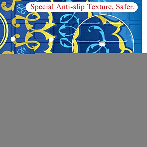 Tapis de bain antidérapant chic en PVC durable avec ventouses et drainage - 3
