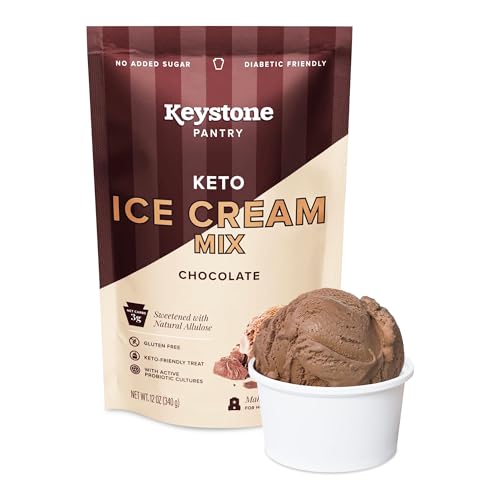Keystone Pantry Keto Ice Cream Mix – Chocolate – 3G Net Carbs & 40 Calories Per Serving- Makes 3 Quarts – No Added Sugar – Gluten Free – Low Carb – Keto & Diabetic Friendly cover