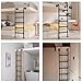 YYOBK 4.8FT Wall Mounted Metal Step Ladder for Home Loft, Attic, Basement, Deck, RV - Loads 330lbs