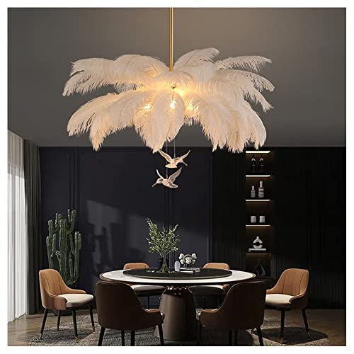 Lustre plumes moderne luminaire suspendu créatif G9 chambre salon