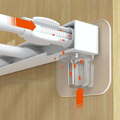 Image of No Drilling Shelf Support Hook || Plastic Closet Cabinet Shelf Support Clips || Self Adhesive Shelves Clips for Kitchen Bathroom Cabinet (10)