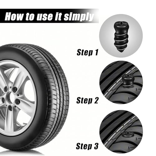 Image of Tyre Repair Kit Rubber Nails with Screwdriver (Pack of 10) | Universal Tubeless Tire Puncture Repair Kit | Self-Service Emergency Tire Repair Tool for Car, Motorcycle, SUV, Scooter & Auto