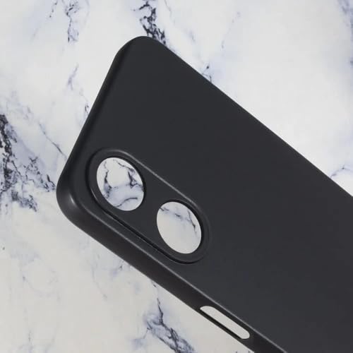 Image of BlazeTech for [ Oppo A78 4G ] Liquid Silicone Back Case Cover Flexible |Inner Lining| with Camera Protection Back Cover for [ Oppo A78 4G ] - Black