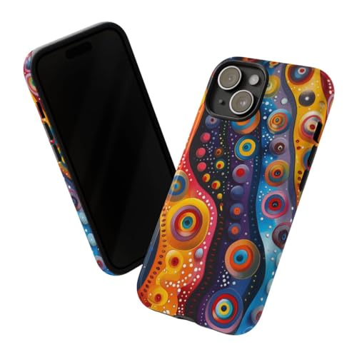 Coque iPhone 15 multicolore motif abstrait pour un style unique - 2