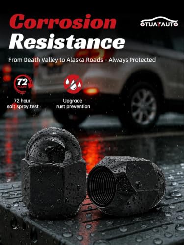 Image of OTUAYAUTO M12x1.25 Lug Nuts - Replacement for 1994-2025 Subaru Outback, 1997-2025 Forester, 2013-2025 Crosstrek, 2019-2025 Ascent, 2022-2025 Solterra, 20PCS Black OEM Factory Style Lug Nut