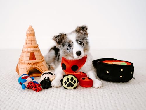 ZippyPaws Brinquedo de pelúcia para cães Burrow, brinquedo interativo para enriquecimento, jogo de e