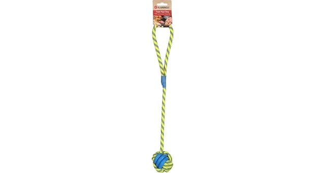 Foto 2 de 2 de Flamingo JCHIEN TOFLA Pull Rope Ring Blue/Yellow + Ball 50 x 7.5 x 7.5 cm