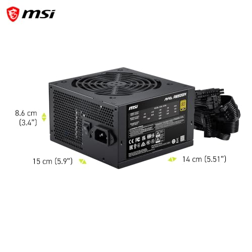 Image of MSI MAG A650GN II Gaming Power Supply - 80 Plus Gold - ATX 3.1 Ready - 650W - Non-Modular - Low Noise ATX PSU