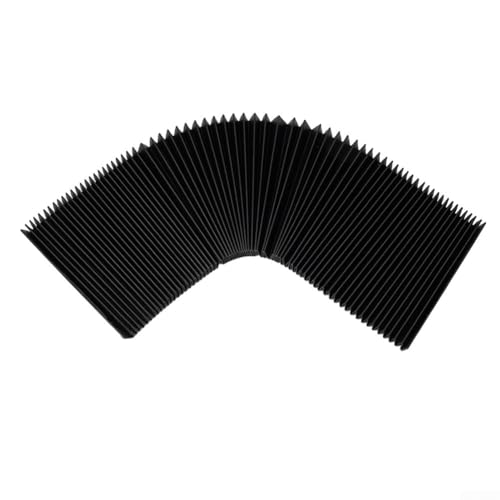 HanOaki CNC Milling Machine Flexible Accordion Bellows Cover Guide Rail Dust Protection Oil Resistant Organ Protective Shield Black(120mm)