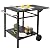 VEVOR Outdoor Grill Dining Cart with Double-Shelf, BBQ Movable Food Prep Table, Multifunctional Foldable Iron Table Top, Portable Modular Carts for Pizza Oven, Worktable with 2 Wheels, Carry Handle