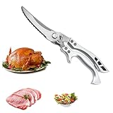 Cesoie per Pollame in Acciaio Inox, Cesoie per Pollame Affilate da Cucina, Cesoie Multiuso per la Casa, con Bordo Seghettato Cesoie per Ossa, con Confezione Regalo Cesoie per Pollame