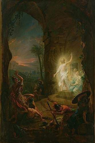 Pintura en lienzo vintage de 60x90cm: cuadro de la Resurrección de Tischbein para pared