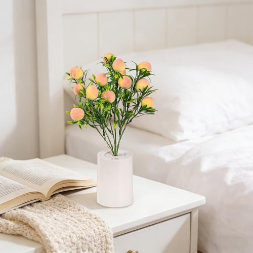 Image of Artificial Peach Tree Lamp, Home Cafe Decor Light Birthday Gifts for Women