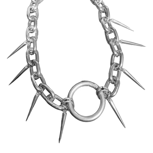 Collier pendentif gothique léger en métal au design géométrique et audacieux