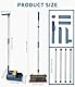 LEAZZLE Besen und Kehrschaufel Set mit Langem Stiel,180 Grad Drehbar Kehrmaschine und Kehrschaufel Combo, Broom and Dustpan Set Enthält 30 Stück elektrostatisches Staubpapier für Haus, Büro, Küche