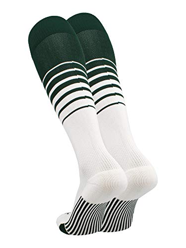 Image of TCK Elite Breaker Striped Socks | Over-the-Calf Soccer Baseball Softball Socks | Extra Stretch for Shin Guards | USA Made