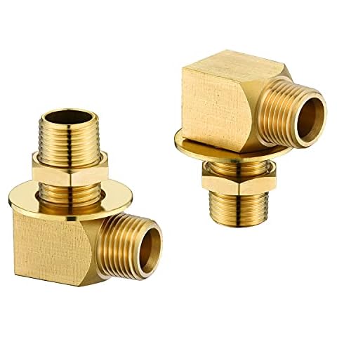 Replacement for T&S Brass B-0230-K Installation Kit for B-0230 Style Faucets. Two Short Elbows, Nipples, Lock Nuts and washers That Provide 1/2" NPT Male Inlet and Outlet Cover