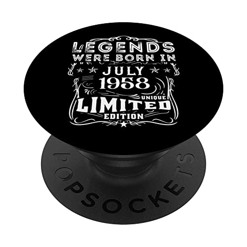Cumpleaños Julio 1958 Edición Limitada Regalo Legend July PopSockets PopGrip Intercambiable