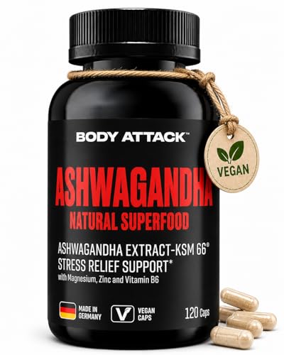 Ashwagandha KSM-66® hochdosiert, 120 Kapseln – 600mg Tagesdosis – indische Schlafbeere – ideal für deine Abendroutine – Premium Extrakt, vegan