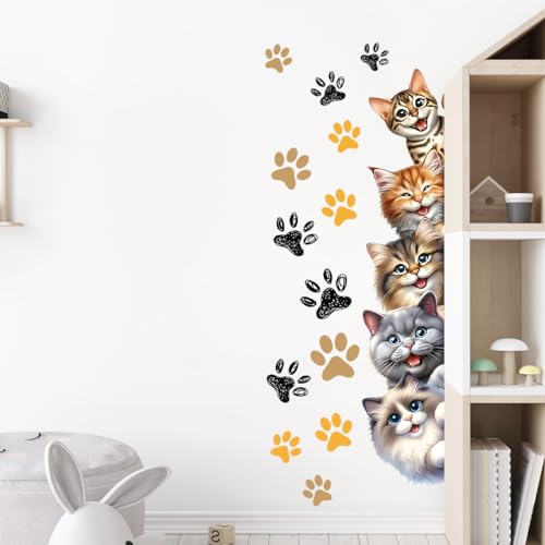 Vinilo Decorativo de Huellas de Gato para Pared miniatura 4