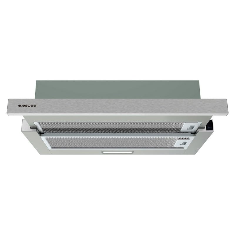 Campana Extraíble 60cm 450 m³/h 63dB ASPES ACPE601CX 2 Niveles Extracción Inox