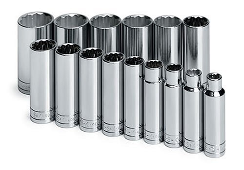 Flash Sale Buy 1 get 1 SK 4815 15 Piece 1/2-Inch Drive 12 Point Deep 3/8-Inch to 1-1/4-Inch Socket Set