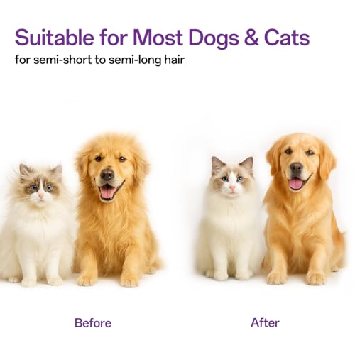 ACE2ACE Self-Cleaning Slicker Brush for Long and Short Pet Fur - Removes Hair With One Button