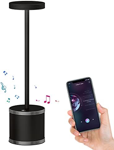 Battery Operated Table Lamps, Cordless Rechargeable Portable Battery Powered Desk Lights, Fast Charge Retro Minimalist Industrial 5000mAh for Indoor Outdoor Restaurants Bars Garden Home Patio Coffee