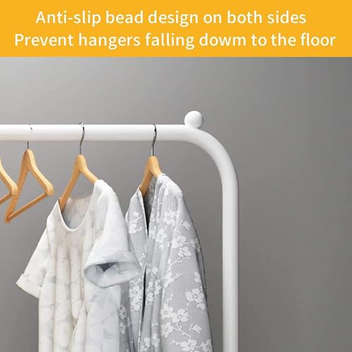 Image of Strassis Design PC Metal Garment Rack Multipurpose Clothes Rack with Bottom Shelf /Coat Jacket Hanger for Home Bedroom Storage Organizer Unique Display Stand (White)