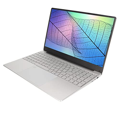 Image of 15.6 inch Laptop, 16GB Ultra Slim Fingerprint Gaming Laptop for Windows11, for N5095 Processor, 1920x1080 IPS HD Screen, Backlit Keyboard for Office, Silver (16G+512G)