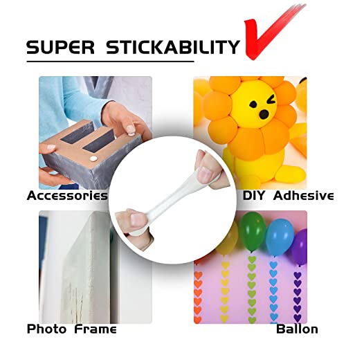 Mounting Putty - 288Pcs Super Strength Adhesive Sticky Putty, 3 Colors Mounting Tacky Putty, Removable& Reusable Mounting Poster Tacky Putty For Home, Office (Blue, Pink, Beige) #TOP4