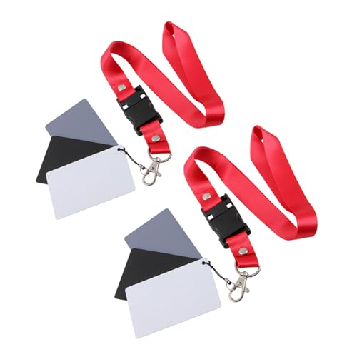 Tarjetas de balance de blancos para fotografía con correa cuello acrílico resistente