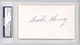 Buster Ramsey Signed - Autographed William & Mary Tribe 3x5 inch Index Card - Deceased 2007 + PSA/DNA Authenticity - PSA Slabbed Holder - NFL Cut Signatures