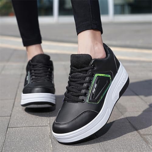 Kids Roller Skate Shoes Roller Sport Sneakers Shoes for Boys Girls with 2-Wheels Unisex Child Retractable Sneakers Shoes for Birthday Children Show Gift3