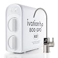 Ivation H2O 800 GPD Reverse Osmosis Under Sink Tankless Water Purifier, Home Kitchen Drinking Water Filtration TDS System with 8-Stage Filter NSF/ANSI 42, 58 & 372 Certified, Smart LED Faucet