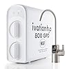 Ivation H2O 800 GPD, Reverse Osmosis Under Sink, Tankless Water Purifier, Home Kitchen Drinking Water Filtration TDS System with 8-Stage Filter NSF/ANSI 42, 58 & 372 Certified, Smart LED Faucet