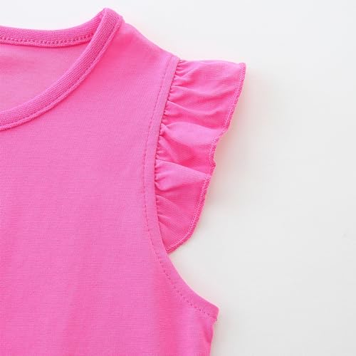 Image of Bumeex Toddler Girls Summer Outfit Cotton Top and Shorts Clothing Set