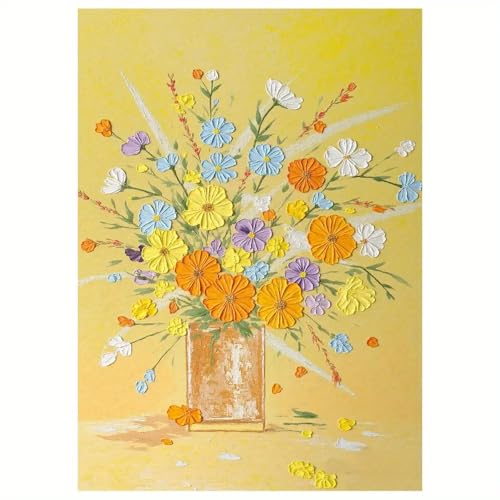 Tableau mural marguerite style crème pour salon chaleureux