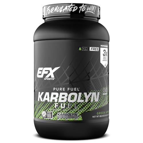 EFX Sports Karbolyn Fuel | Fast-Absorbing Carbohydrate Powder | Carb Load, Sustained Energy, Quick Recovery | Stimulant Free | 35 Servings (Green Apple)