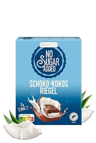 frankonia CHOCOLAT NO SUGAR ADDED Schoko-Kokos Riegel, 100 g (3x33 g)