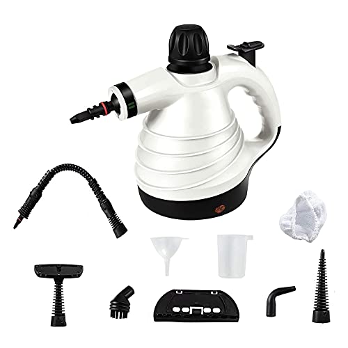 PULIZIA DELL'ANGOLO APPROFONDITO: Grazie al tubo di estensione da 100 cm, l'ugello girevole e un cavo di alimentazione a 9 piedi comodo il generatore di vapore portatile fornisce un funzionamento efficiente per aree difficili da raggiungere e ti permettono di portarlo in un'altra stanza