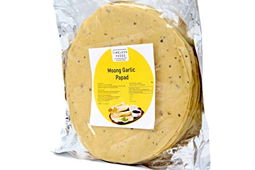 Image of Timeless Food Moong Garlic Papad 200g | Mung Lahsun Handmade Rajasthani Snack | Healthy & Crispy Treat