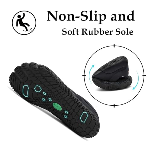 Miniatura 6 de Saguaro Zapatillas Minimalistas Barefoot Hombre Mujer - Zapatos De Trail Running Para Deportes Acuaticos - Ligeras Antideslizante Respirable Con Caja Suela Zero Drop, Azul Abeto, 42 Eu