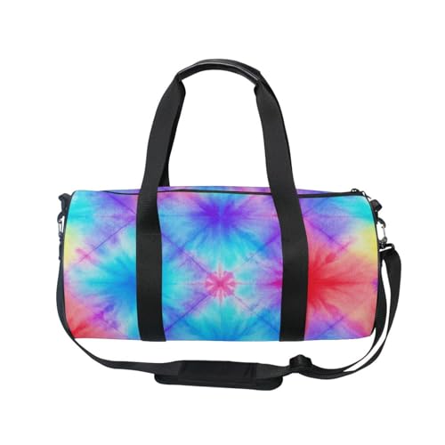 Rainbow Tie-dye Travel Tote Bag Large Gym Bag Gym Foldable2