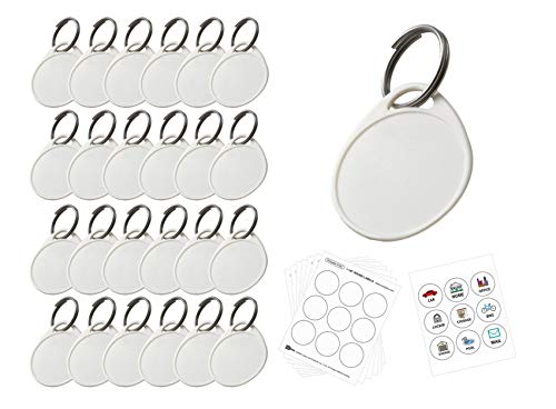 Etiquetas redondas de plástico para acabar con la confusión de llaves, pack blanco Lucky Line