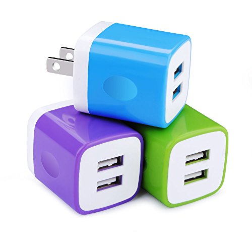 USB Wall Charger,Charging Adapter Embink 3-Pack 2.1A Dual Port USB Wall Charging Plug