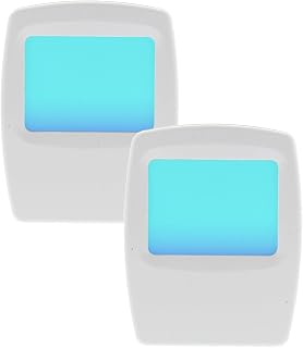 Amerelle Always-On Blue Night Light, 2 Pack (71282) - Slim, Plug-in, LED Light with a Soft, Cool Blue Glow - Suitable for Bedrooms, Bathrooms, Hallways, Kitchen, or Nursery
