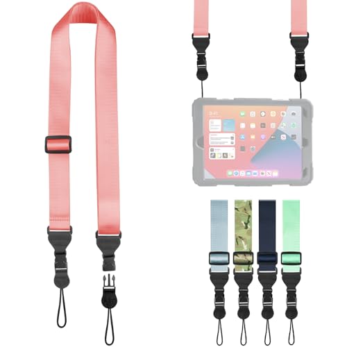FIEIL Adjustable Shoulder Strap, Nylon Camera Strap, Comfortable Neck Strap for iPad, Cellphone Tablet, Camera, Laptop, Binocular, Luggage Bag (Peach Pink Universal Lanyard)
