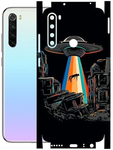 Image of AtOdds - Full Body Back Screen Guard Protector Film - Lamination Wrap Skin Sticker Compatible with REDMI Note 8 | Scratchproof Matte Finish (Alien Invade)