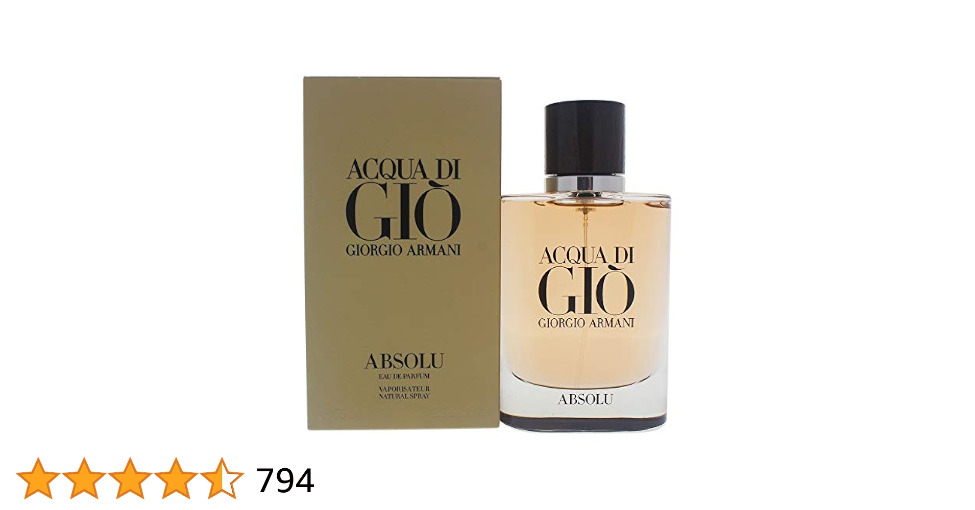 Acqua di Gio Giorgio Armani Absolu香水75ml Giorgio Armani Acqua Di Gio Absolu Eau De Parfum for Men, 75